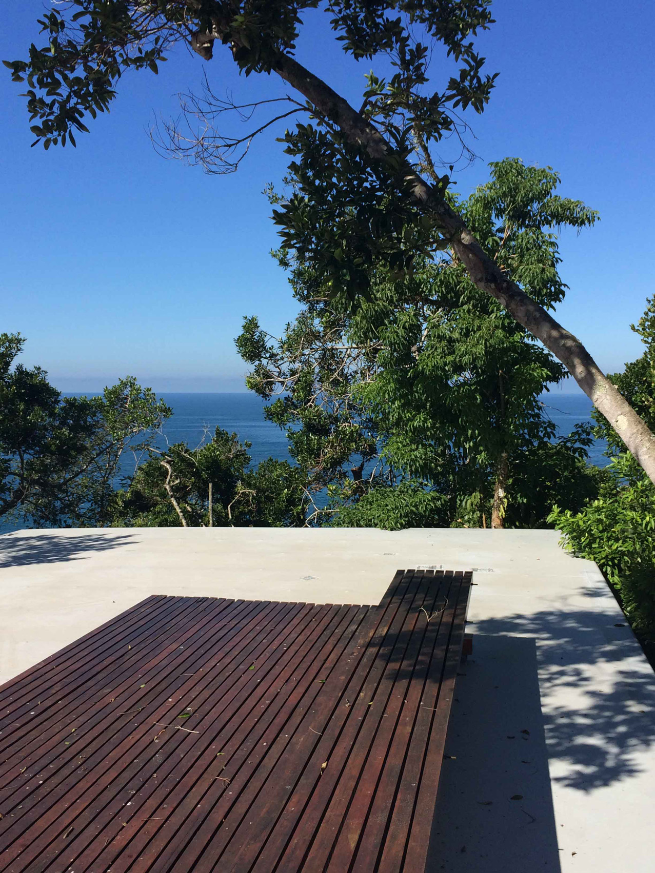 Arquitetura casa de praia deck de madeira 