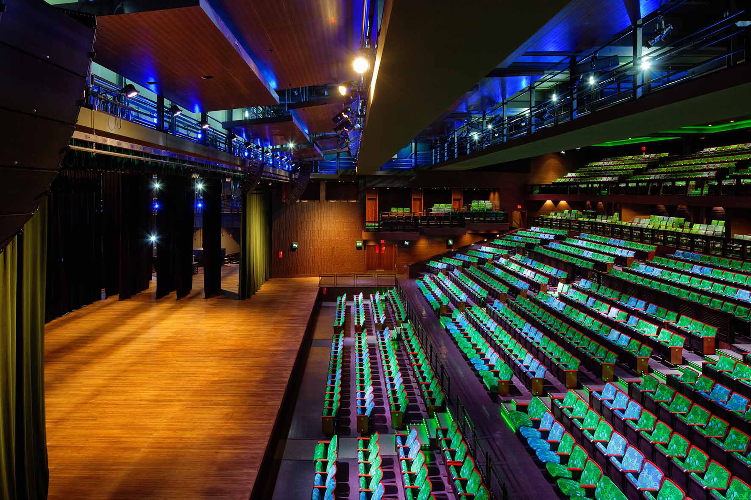 Projeto Teatro Midway Mall, Nagle & Cecco Arquitetos, Projeto de Arquitetura de Teatro, Plateia Teatro Riachuelo