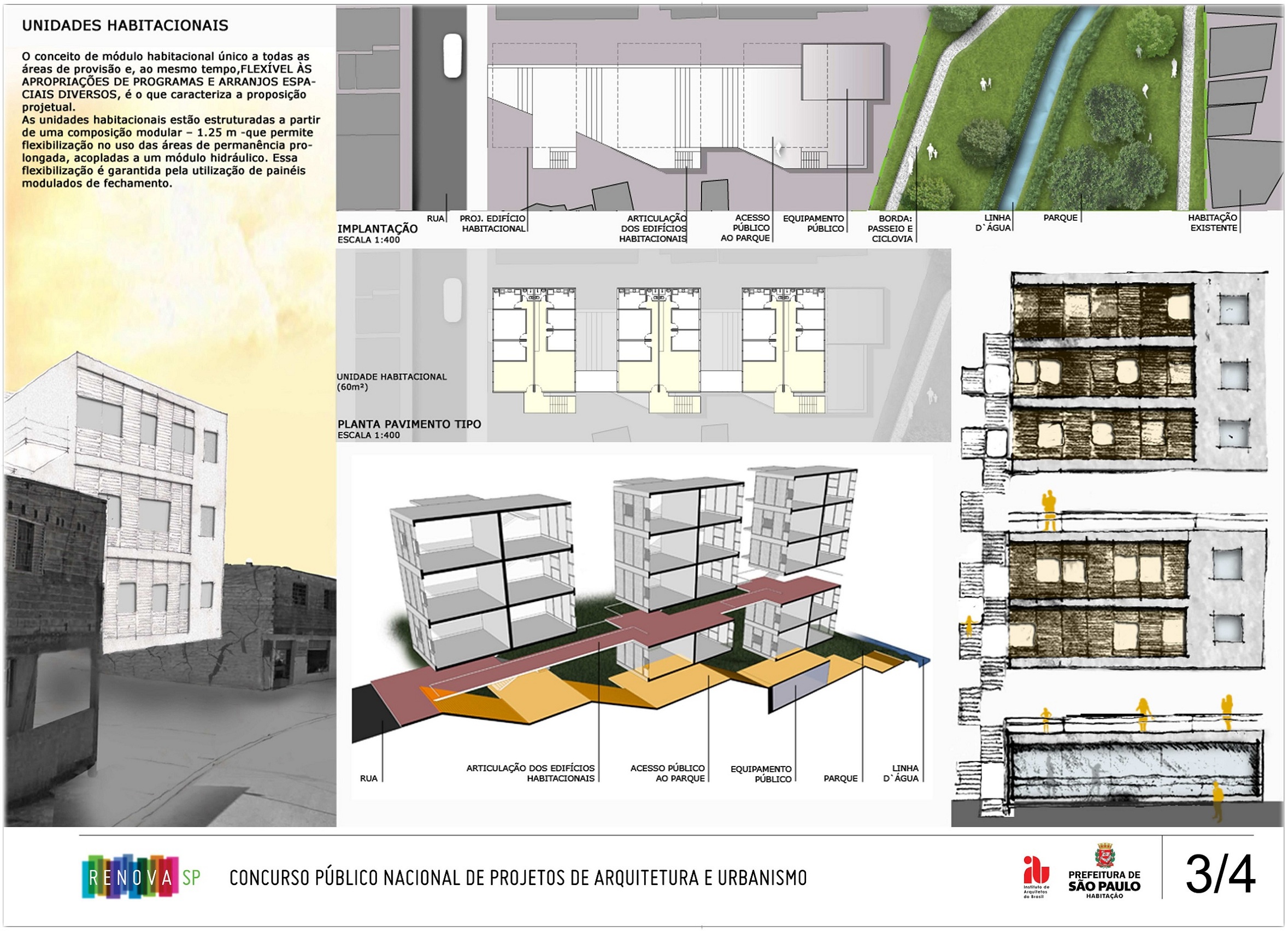 Concurso de Arquitetura Habitar São Paulo, Nagle Cecco Arquitetos, Projeto de Arquitetura